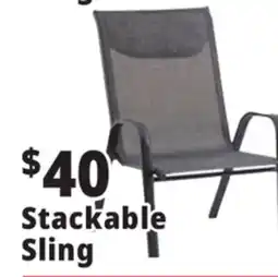Ocean State Job Lot Steel Stacking Sling Chair offer