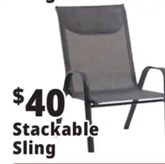 Ocean State Job Lot Steel Stacking Sling Chair offer