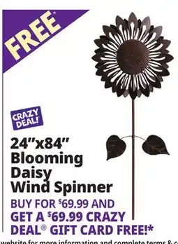 Ocean State Job Lot 24x84 Blooming Daisy Wind Spinner offer