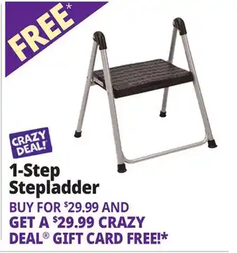 Ocean State Job Lot Cosco 1-Step Folding Step Stool offer