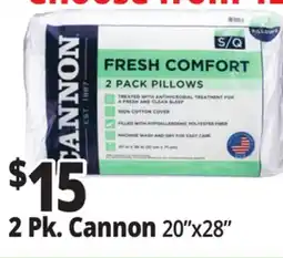 Ocean State Job Lot Cannon Fresh Comfort Bed Pillows offer