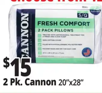 Ocean State Job Lot Cannon Fresh Comfort Bed Pillows offer