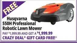 Ocean State Job Lot Husqvarna 550H Professional Robotic Lawn Mower Gray/Orange offer