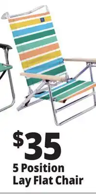 Ocean State Job Lot 5-Position Copa Lay Flat Aluminum Beach Chair offer