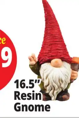 Ocean State Job Lot Outdoor Living Accents Resin Garden Gnome 16.5 offer