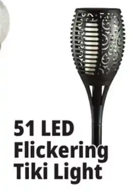 Ocean State Job Lot Outdoor Living Accents Solar 51 LED Tiki Light with Flickering Flame offer