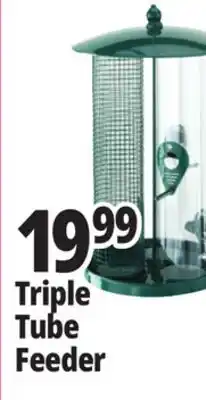 Ocean State Job Lot Three Tube Bird Feeder Green offer