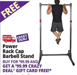 Ocean State Job Lot Power Rack Cap Barbell Stand offer