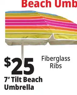 Ocean State Job Lot 7' Tilt Beach Umbrella offer