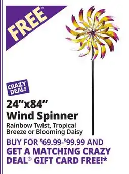 Ocean State Job Lot Rainbow Twist Wind Spinner offer
