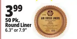 Ocean State Job Lot Baker's Choice Round Air Fryer Liners 50 Count offer