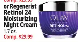 Ocean State Job Lot Regenerist Retinol 24 Moisturizing Night Cream offer