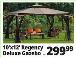 Ocean State Job Lot Regency II 10' x 12' Gazebo with Netting Brown offer