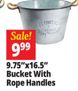 Ocean State Job Lot 9.75x16.5 Bucket With Rope Handles offer