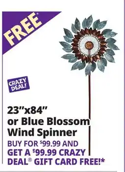 Ocean State Job Lot 23x84 or Blue Blossom Wind Spinner offer