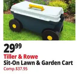 Ocean State Job Lot Tiller & Rowe Sit-On Lawn & Garden Cart offer