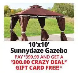 Ocean State Job Lot 10'x10' Sunnydaze Gazebo offer
