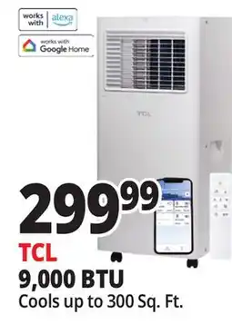 Ocean State Job Lot TCL 9 500 BTU (6 000 DOE) Smart Portable Air Conditioner offer