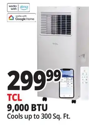 Ocean State Job Lot TCL 9 500 BTU (6 000 DOE) Smart Portable Air Conditioner offer