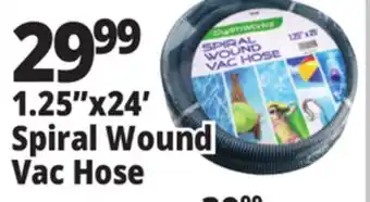 Ocean State Job Lot 1.25x24' Spiral Wound Vac Hose offer