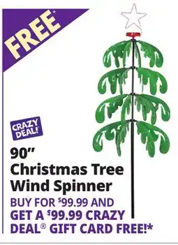 Ocean State Job Lot 90 Christmas Tree Wind Spinner offer