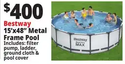 Ocean State Job Lot Bestway 15' x 48 Steel Pro Max Above Ground Pool Set offer