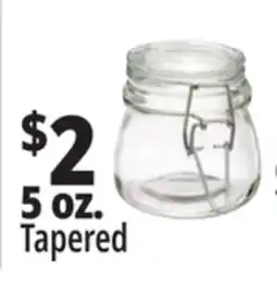 Ocean State Job Lot Spice Jar Glass 5oz Tapered with Flip Top Lid offer