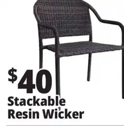 Ocean State Job Lot Outdoor Living Accents Resin Wicker Stacking Chair offer