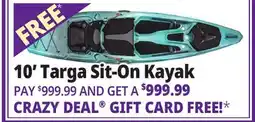 Ocean State Job Lot 10' Targa Sit-On Kayak offer