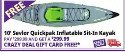 Ocean State Job Lot 10' Sevlor Quickpak Inflatable Sit-In Kayak offer