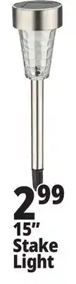 Ocean State Job Lot Outdoor Living Accents Solar LED Garden Stake 15 offer