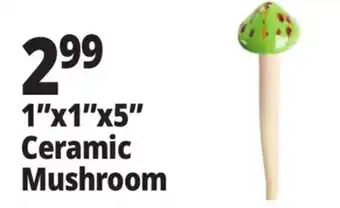 Ocean State Job Lot Outdoor Living Accents Mini Ceramic Mushroom 5.5 offer