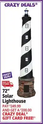 Ocean State Job Lot 72 Solar Lighthouse with Foghorn Sound offer