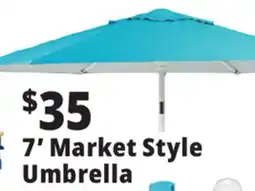Ocean State Job Lot 7' Market Style Tilting Beach Umbrella offer
