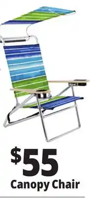 Ocean State Job Lot 4 Position High-Back Beach Chair with Canopy offer