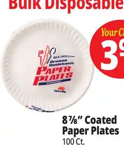 Ocean State Job Lot Bulk Disposable 87⁄8 Coated Paper Plates offer