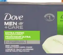 Ocean State Job Lot Dove Men+Care Extra Fresh Bar Soap 4 pk offer