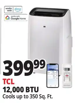 Ocean State Job Lot TCL 12 000 BTU (8 350 DOE) Smart Portable Air Conditioner offer
