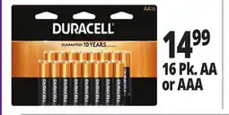 Ocean State Job Lot Duracell Alkaline AA Batteries 16-Pack offer