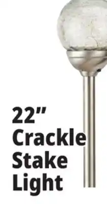Ocean State Job Lot Solar Crackle LED Garden Stake 22 offer