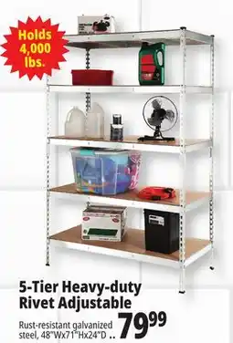 Ocean State Job Lot Method Storage Systems 5-Tier Heavy-Duty Rivet Shelving Unit 48 x 71 offer