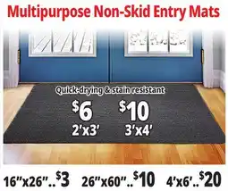 Ocean State Job Lot Non-Skid Entry Mats offer