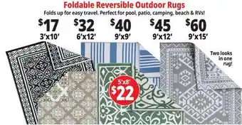 Ocean State Job Lot Foldable Reversible Outdoor Rugs offer