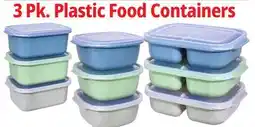 Ocean State Job Lot 3 Pk. Plastic Food Containers offer