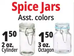 Ocean State Job Lot Spice Jar Glass 2oz Cylinder with Flip Top Lid offer