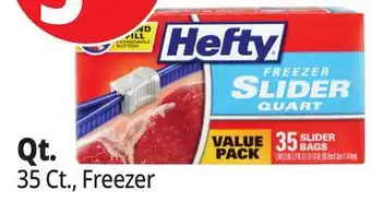 Ocean State Job Lot Hefty Storage Quart Slider Bags 40 Count offer