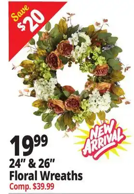 Ocean State Job Lot 24 & 26 Floral Wreaths offer