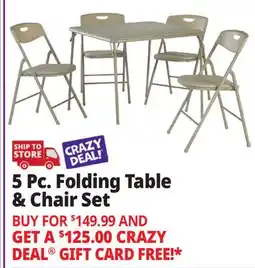 Ocean State Job Lot Cosco 5-Piece Folding Table and Chair Set Black offer