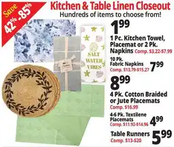 Ocean State Job Lot Kitchen & Table Linen Closeout offer