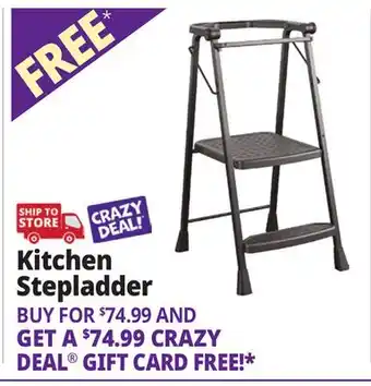 Ocean State Job Lot Cosco 2-Step Folding Step Stool Black offer